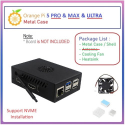 METAL CASE for Orange Pi 5 PRO / MAX / ULTRA (without External Antenna)